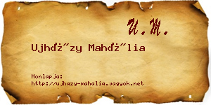Ujházy Mahália névjegykártya